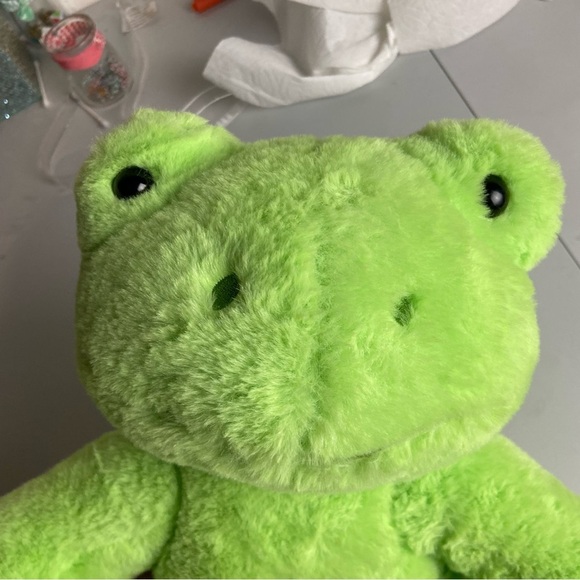 Build A Bear Frog Plush Spring Green Stuffed Animal Stuffy Soft Toy 16” - Picture 6 of 6